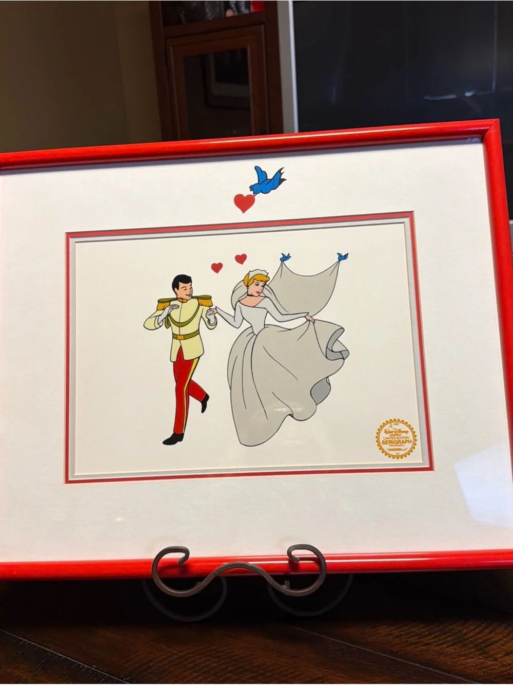 Disney Cinderella Limited Edition Serigraph Cel Framed with Certification